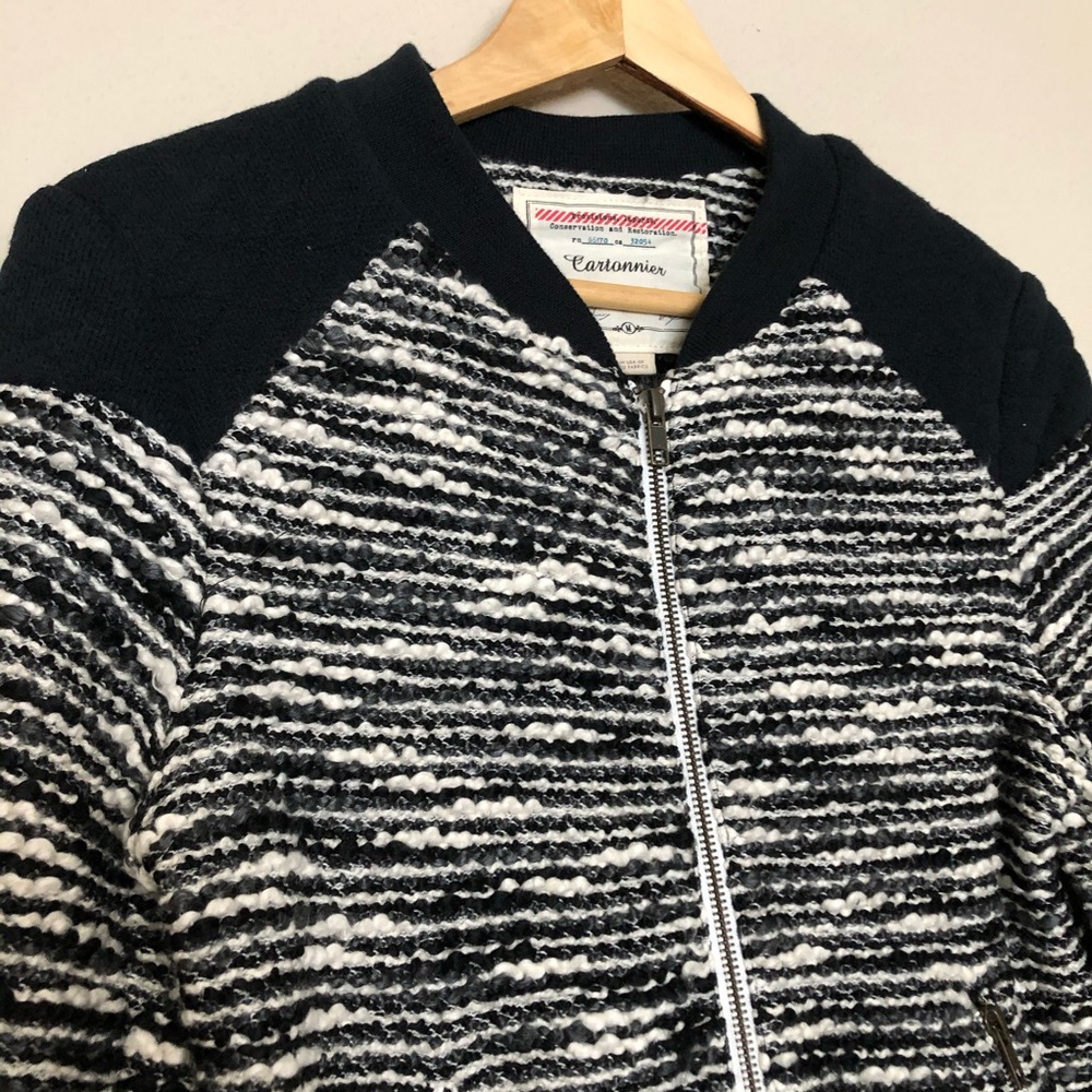 ANTHROPOLOGIE Cartonnier Tweed Bomber Jacket - Picture 4 of 9